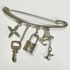 美品✨ルイヴィトン ブロッシュ エバングル ヌリス ピン ブローチ シルバー
