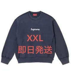 Supreme Washed Box Logo Crewneck Navy