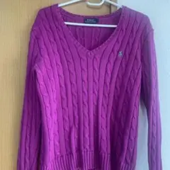 Polo Ralph Lauren ピンク Vネック セーター S