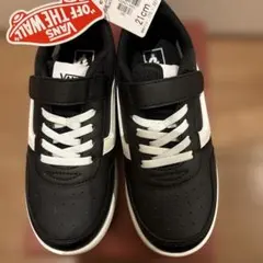VANS V2055K ブラック/ホワイト 21cm
