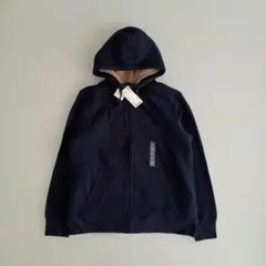 新品！　ユニクロ　ボアスウェット　フルジップ　パーカー　ネイビー　XL