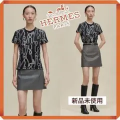 希少 HERMES 上質 Chevaloscope 刺繍 半袖 ワンピース 34 希少 HERMES 上質 Chevaloscope 刺繍 半袖 ワンピース 34 - メルカリ