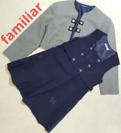 familiar　ワンピース　ジャケット　フォーマル　毛100% 結婚式　発表会