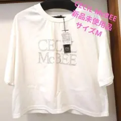 CECIL McBEE　ラインストーン付 白半袖Tシャツ　M 新品未使用品のサムネイル