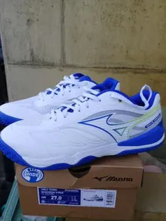 ウェーブドライブ8ワイド　ミズノ　27.0cm　極美品　卓球シューズ