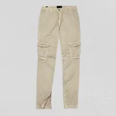 VINCE♡スリムフィットカーゴパンツ　裾ファスナー　ストレッチ　ベージュ　24