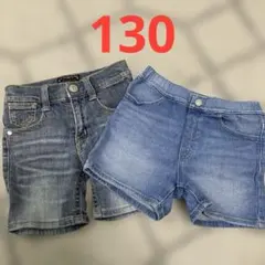 130 女の子　UNIQLO デニム　ショートパンツ まとめ売り　ショーパン
