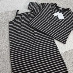 ボーダー キャミワンピースとTシャツセット