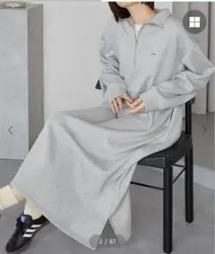 PENNEYS 別注 THE FOX ハーフジップ裏起毛スウェットワンピース