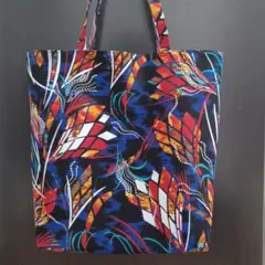 【肩掛け可能】ハンドメイド/トートバッグ/アフリカン/アフリカ布②