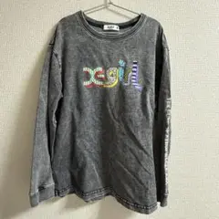 X-girl STAGES エイティーズロゴ長袖Tシャツ ロンT