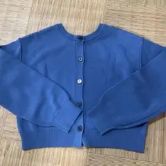 GU ジーユー 2WAYクロップドカーディガン　ブルー 青