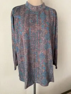 超美品☆ブルー系の薄手のニットカットソー☆LLサイズぐらい