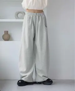 【週末限定SALE】ジーナシス　【接触冷感】スウェットコクーンタックパンツ