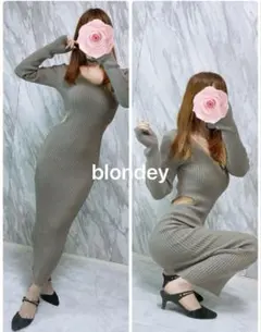 ウエストオープンワンピース