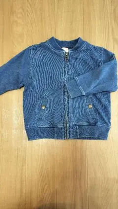 デニム風ジップアップジャケット