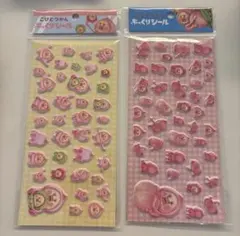 こびとづかん ぷっくりシール カクレモモジリ スモモノウチ　2種類セット