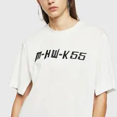 DIESEL Tシャツワンピース M-HW-K55 ロゴ刺繍 ホワイト XSのサムネイル