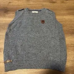 キッズ ニットベスト 120 ブルー系 男の子 女の子