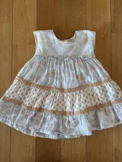 petit main フリル付きワンピース