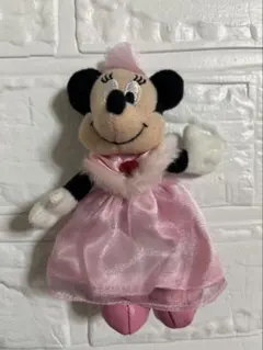 ミニーマウス ぬいぐるみマスコット ピンクドレス
