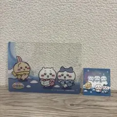 ちいかわ　雪まつり限定　クリアカード　シール　うさぎ　ちいかわ　ハチワレ