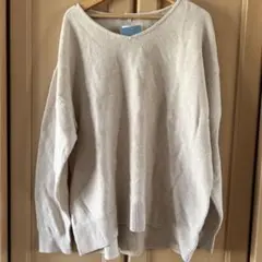 グローバルワーク　GLOBAL WORK Ｖネック長袖ニットセーター L