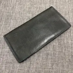 LITSTA 革 長財布 札入れ スリム レザー 青緑 BLUEGREEN