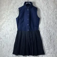 美品 G-STAR RAW デニム プリーツ 異素材ドッキングワンピース Sのサムネイル