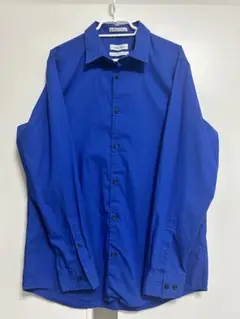 Calvin klein長袖シャツ ブルー 青 【サイズ】46（M）
