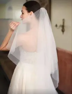 ウェディングベール　チュール　ヴェール　ブライダル　ミドル