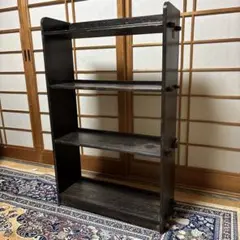 【★アンティーク】木製オープンシェルフ 4段 本棚 古道具 ☆アンティーク】木製オープンシェルフ 4段 本棚 古道具 - メルカリ