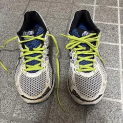 ASICS ランニングシューズ ホワイト/ブラック/イエロー