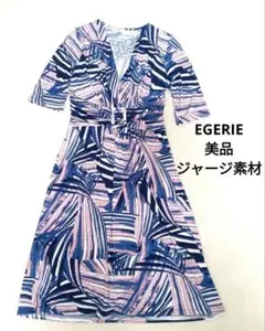 EGERIE 上品フレアワンピース 花柄のサムネイル