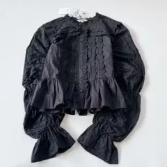 未使用✨タグ付　moussy LACE SHIRRING SLEEVE ブラウス