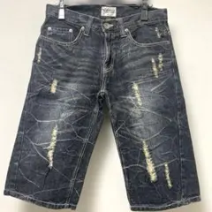 Nylaus clothing ダメージデニム ウエスト82 ハーフパンツのサムネイル