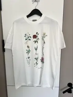 ディオール　DIOR 花柄プリント ホワイト Tシャツ S