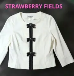 STRAWBERRY FIELDS ノーカラージャケット アイボリー