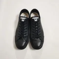 29cm コンバース レザー オールスター OX 黒 ブラック チャックテイラー