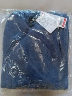 【タグ付き新品】UNIQLO コットンクルーネックセーター S ブルー
