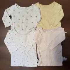 UNIQLOベビー　コットンフライスインナーT 長袖　80サイズ　4枚セット