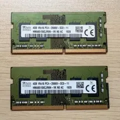 ノートPC用メモリ DDR4-2666 8GB (4GB×2枚)【動作確認済】