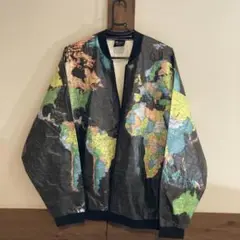 ［お値下げ中］MAP 世界地図プリント ジャンパー