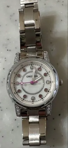 K14　CROTON　レディース　手巻き　ダイヤモンド28粒　1940〜50年代 CROTON クロトン 14金ケース＆大粒ダイヤモンド アンティーク