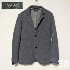 ZARA MAN グレー テーラードジャケット 38 ITALY　スポーツモード