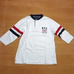 TOMMY HILFIGER　ポロシャツ　ホワイト　ラガー　5分袖　オーバー