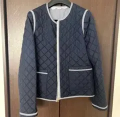 TORY BURCH ノーカラージャケット ストライプ - メルカリ