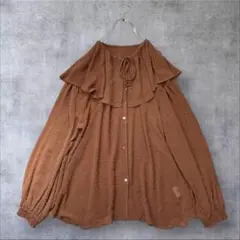 ◎美品◆アーバンリサーチロッソ◆インナー付き♡ジャガードケープブラウス