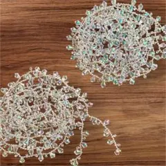 オーロラビーズ ガーランド 286cm ×2本セット クリスマス 飾り キラキラ