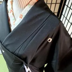 24-19袷　正絹　黒紋付き